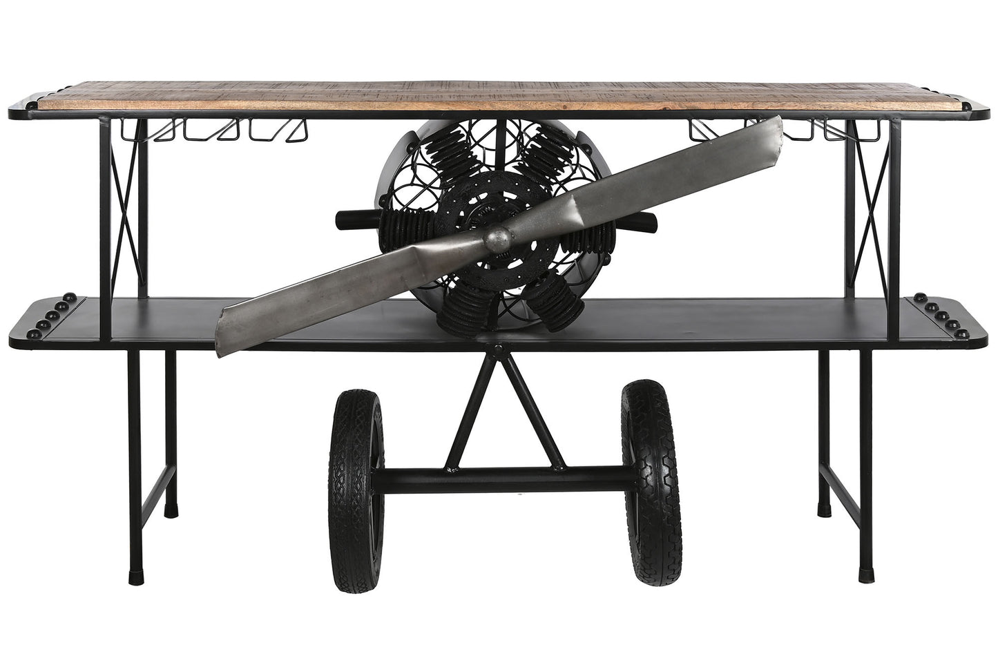 Consola metal medara 191*58*96cm avion negro