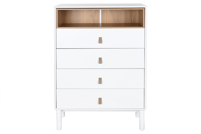Chifonier MDF PU 80x40x117 blanco