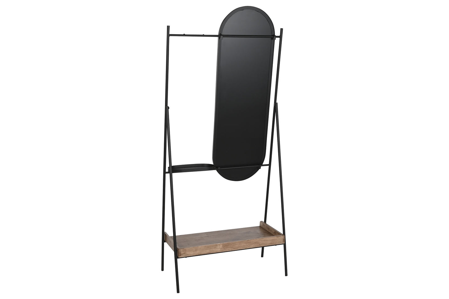 Recibidor abeto metal 80*41*183cm espejo negro