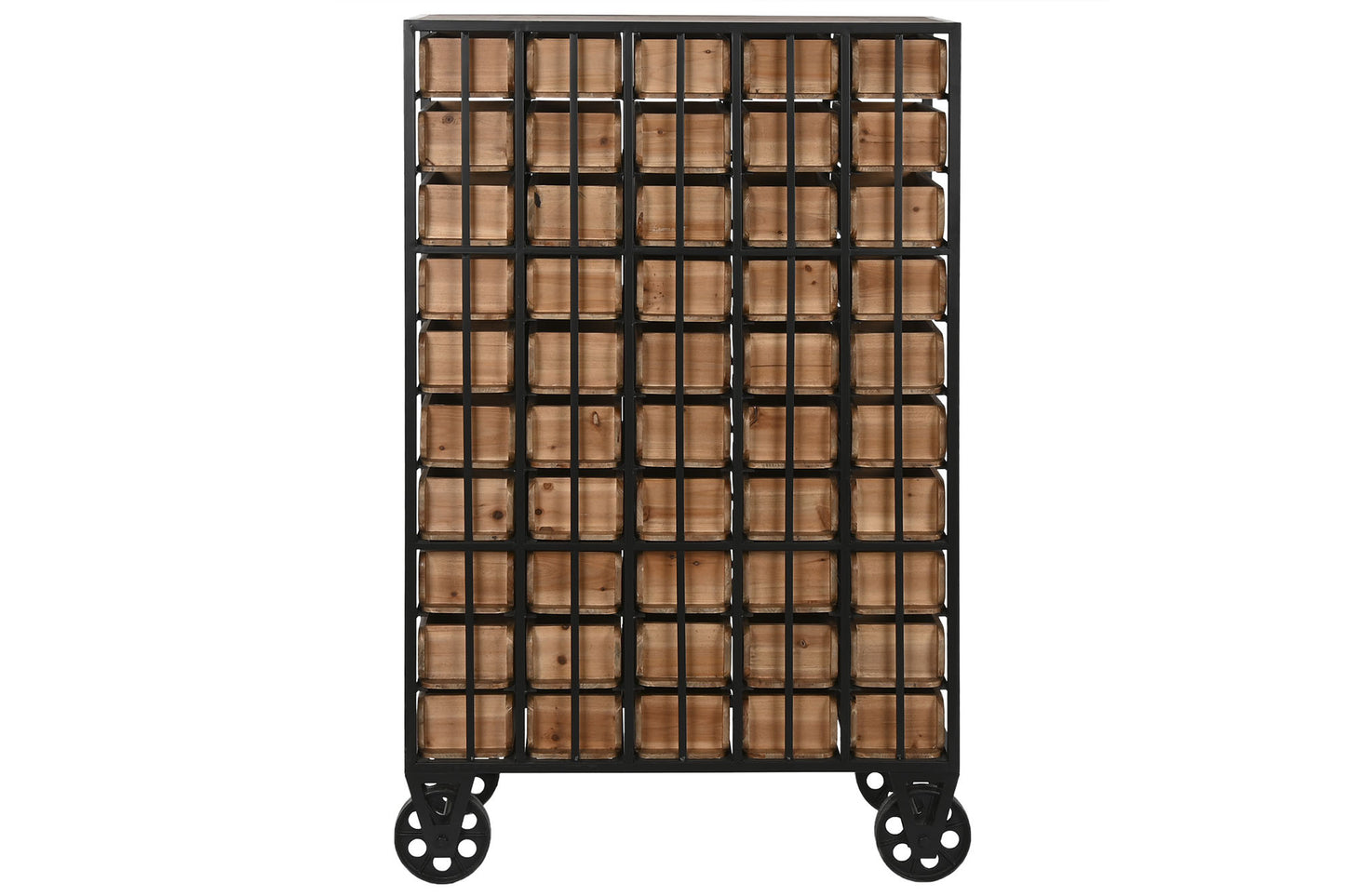 Cajonera abeto metal 81*30*123cm ruedas