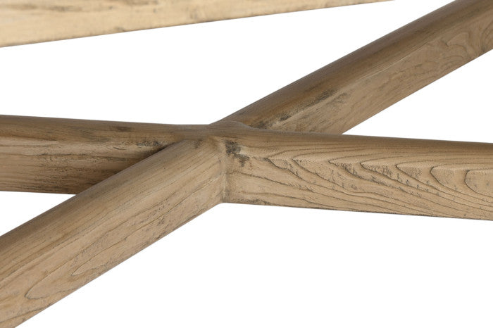 Mesa centro olmo macizo 170x109x41 cm natural