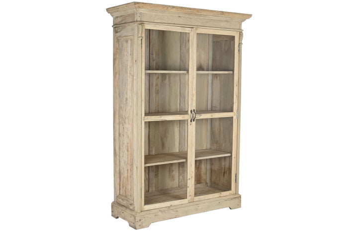 Vitrina madera reciclada 130x55x209 natural