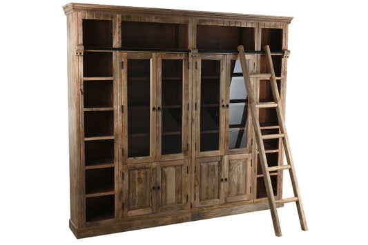 Estantería de mango y metal 248x36x221 cm – Escalera natural