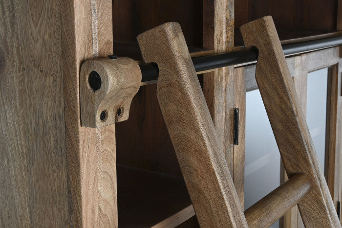 Estantería de mango y metal 248x36x221 cm – Escalera natural