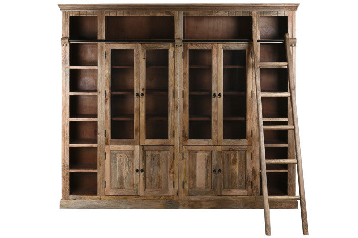 Estantería de mango y metal 248x36x221 cm – Escalera natural