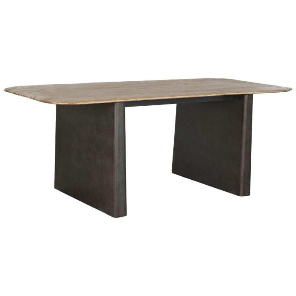 Mesa de Comedor de Abeto 200x90x75 cm – Marrón Oscuro