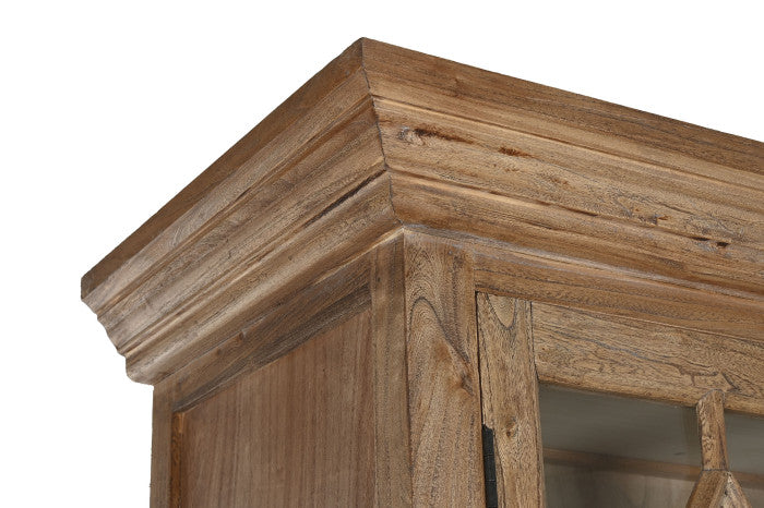 Vitrina madera reciclada olmo 100x45x220 natural