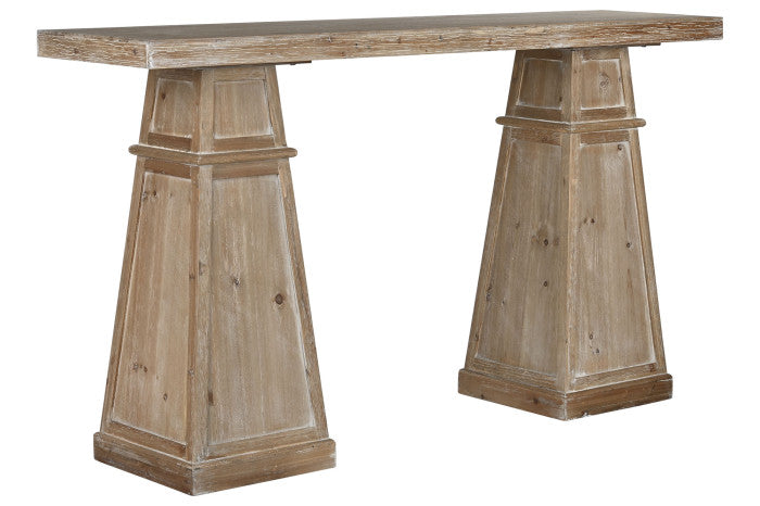 Consola madera MDF 160x40x90,5 decapé natural