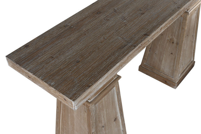 Consola madera MDF 160x40x90,5 decapé natural