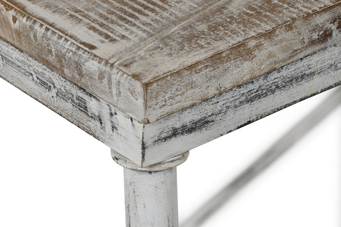 Mesa de comedor de mango y hierro 240 × 90 × 78,5 cm – Acabado Décapé