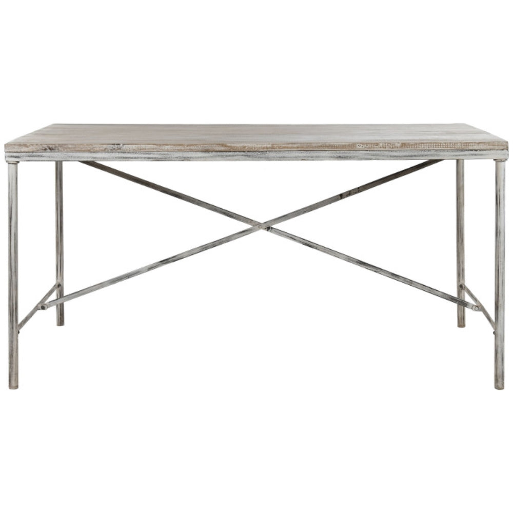 Mesa de comedor de mango y hierro 240 × 90 × 78,5 cm – Acabado Décapé