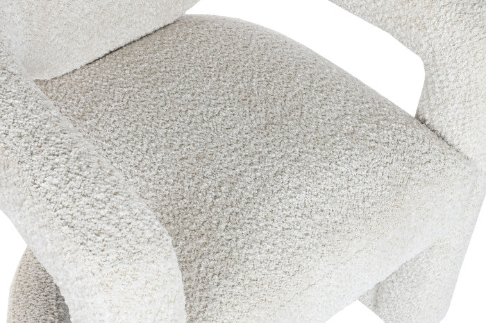 Sillón Poliéster Bouclé Crudo 66x65x82 cm