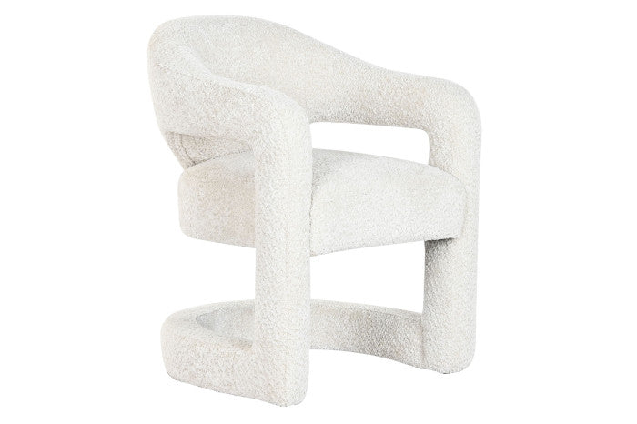 Sillón Poliéster Bouclé Crudo 66x65x82 cm