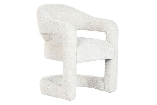 Sillón Poliéster Bouclé Crudo 66x65x82 cm