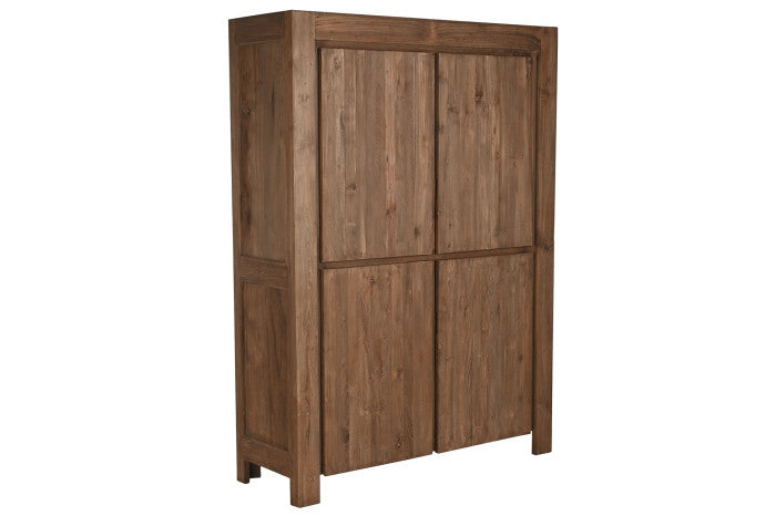 Armario teca reciclada 130x45x180 4 puertas