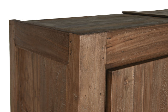 Armario teca reciclada 130x45x180 4 puertas