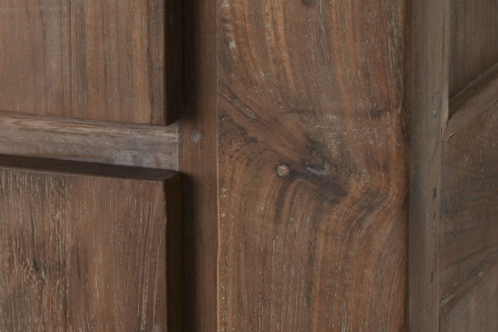 Armario teca reciclada 130x45x180 4 puertas