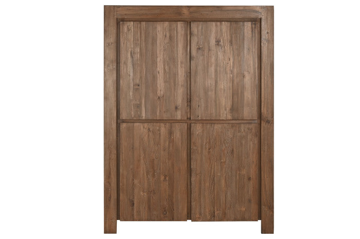 Armario teca reciclada 130x45x180 4 puertas