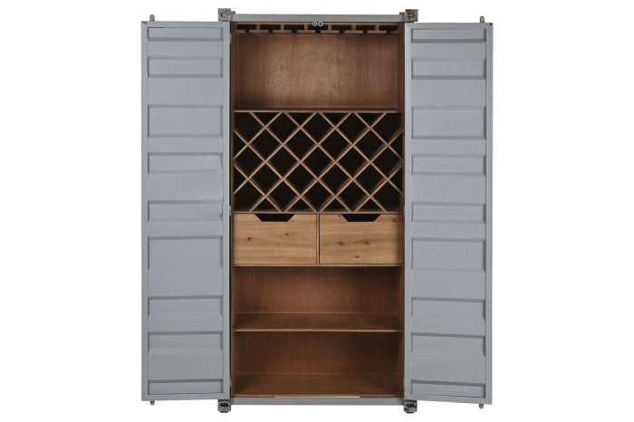 Botellero metal mdf 76,5x41x157,5 container