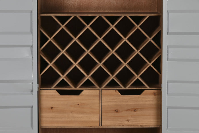 Botellero metal mdf 76,5x41x157,5 container