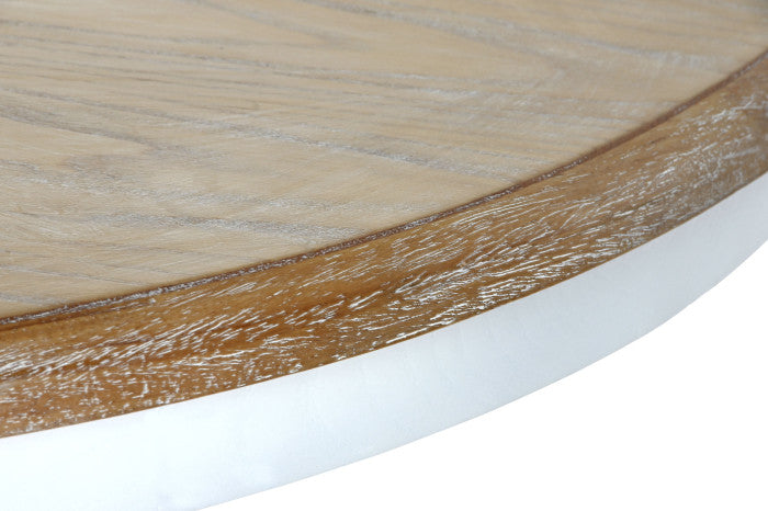 Mesa Redonda de Comedor Olmo 120x120x76 cm – Blanco