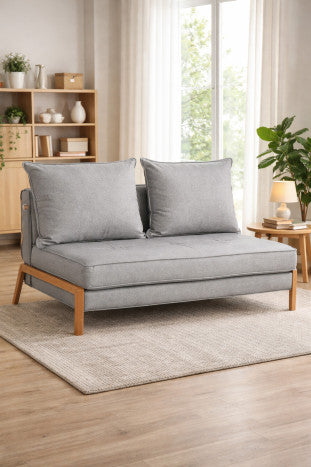 Sofá Cama de Metal y Poliéster 151 × 96 × 79 cm