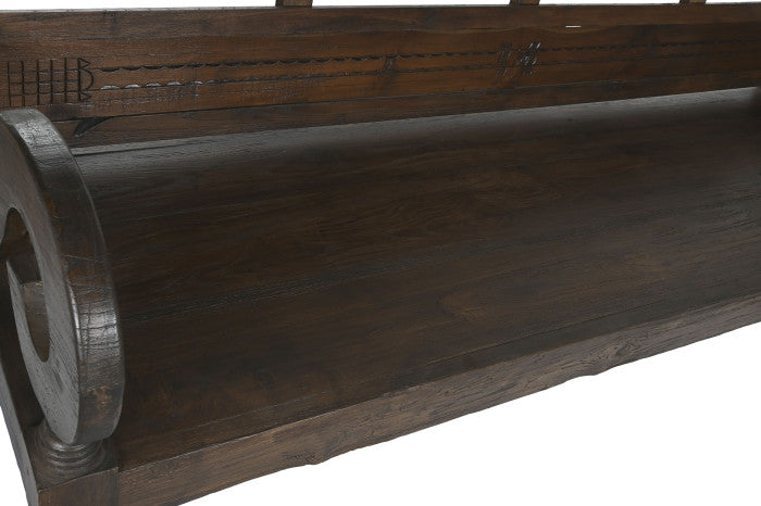 Banco de Teca Maciza Tallado 196x60x82 cm – Colección BENCHES 2C24