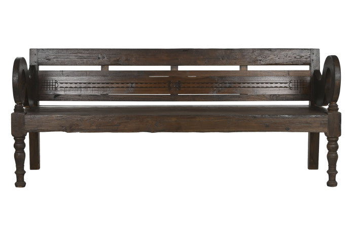 Banco de Teca Maciza Tallado 196x60x82 cm – Colección BENCHES 2C24