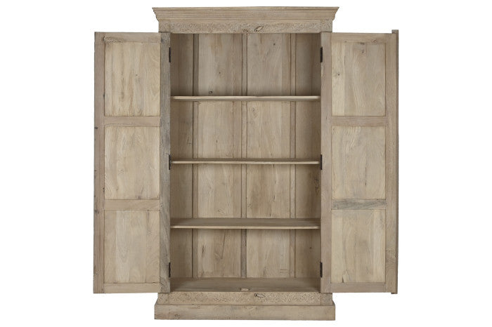 Armario mango 125x43x214 tallado natural