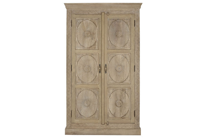 Armario mango 125x43x214 tallado natural