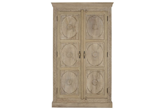 Armario mango 125x43x214 tallado natural