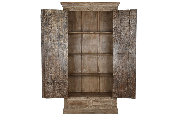 Armario teca 122x51x216 pieza única natural