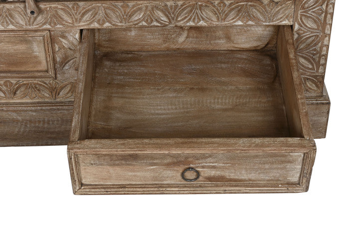 Armario teca 122x51x216 pieza única natural