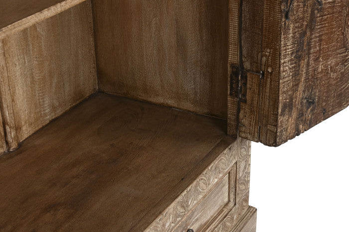 Armario teca 122x51x216 pieza única natural