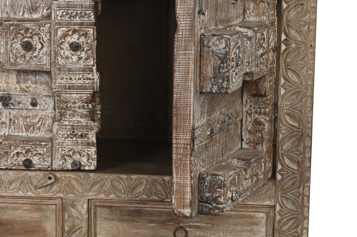 Armario teca 122x51x216 pieza única natural