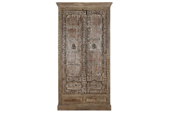 Armario teca 122x51x216 pieza única natural