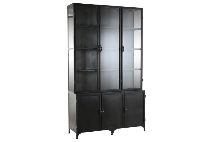 Vitrina de metal 142x47x240 cm XXL – Dos cuerpos