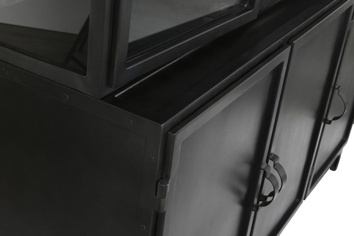 Vitrina de metal 142x47x240 cm XXL – Dos cuerpos