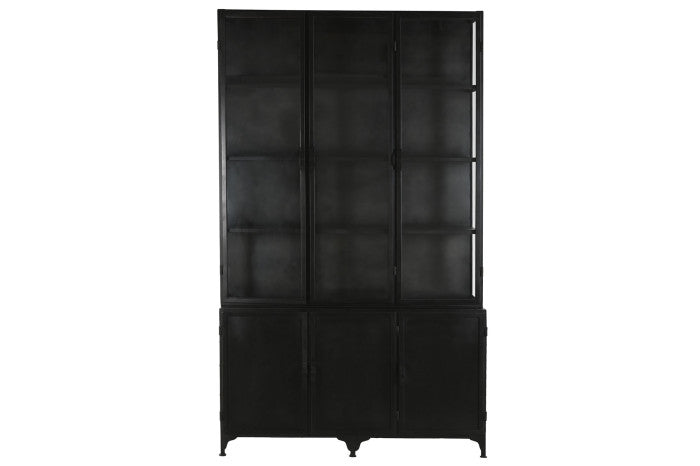 Vitrina de metal 142x47x240 cm XXL – Dos cuerpos