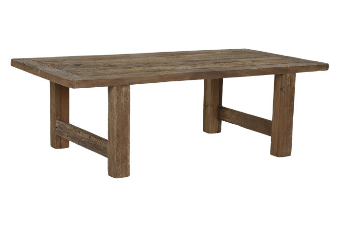 Mesa de Centro de Teca Reciclada 140x70x45 cm – Natural
