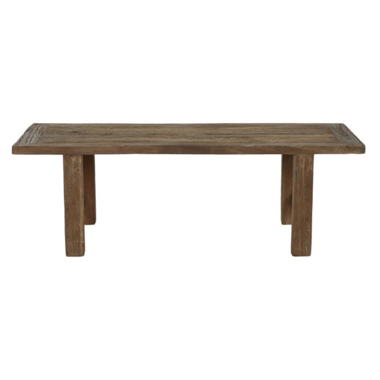 Mesa de Centro de Teca Reciclada 140x70x45 cm – Natural