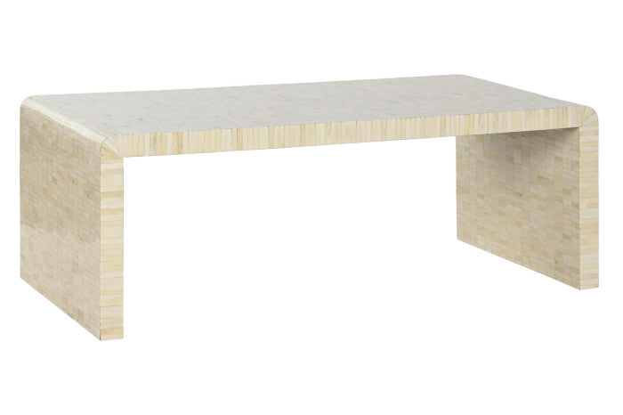 Mesa de Centro de Hueso Taracea 128x61,5x47 cm – Hecha a Mano