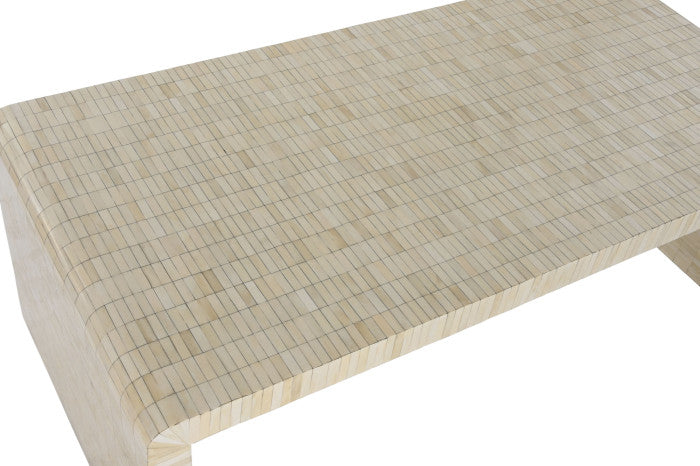 Mesa de Centro de Hueso Taracea 128x61,5x47 cm – Hecha a Mano