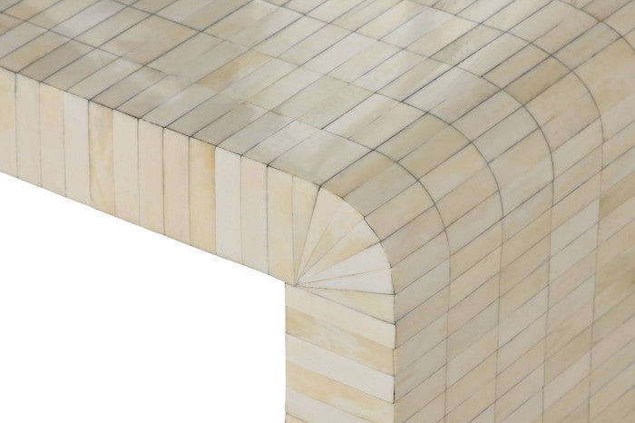 Mesa de Centro de Hueso Taracea 128x61,5x47 cm – Hecha a Mano