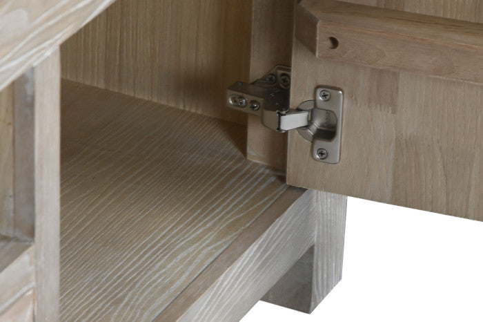 Mueble TV de Madera de Hevea y Metal 160 × 40 × 46,5 cm