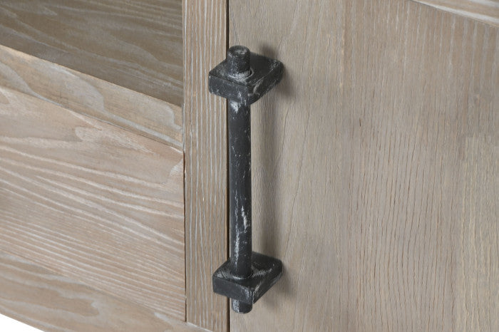 Mueble TV de Madera de Hevea y Metal 160 × 40 × 46,5 cm