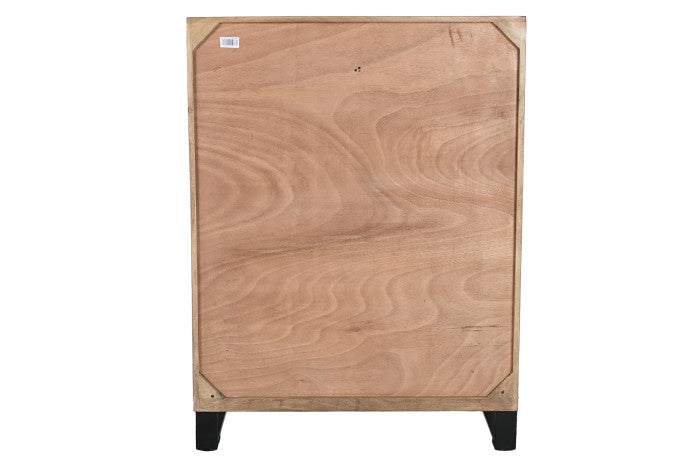 Cómoda mango metal 90x45x121 marrón
