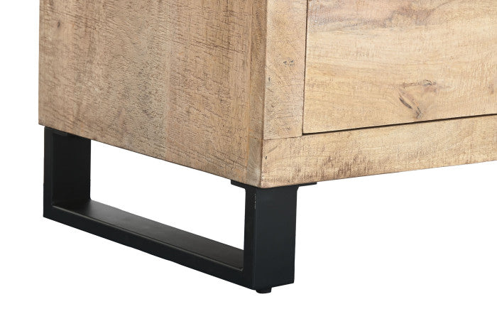Cómoda mango metal 90x45x121 marrón