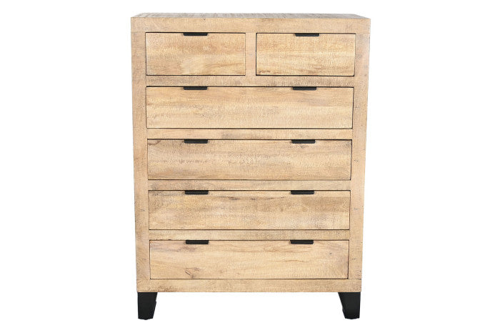 Cómoda mango metal 90x45x121 marrón