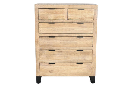 Cómoda mango metal 90x45x121 marrón